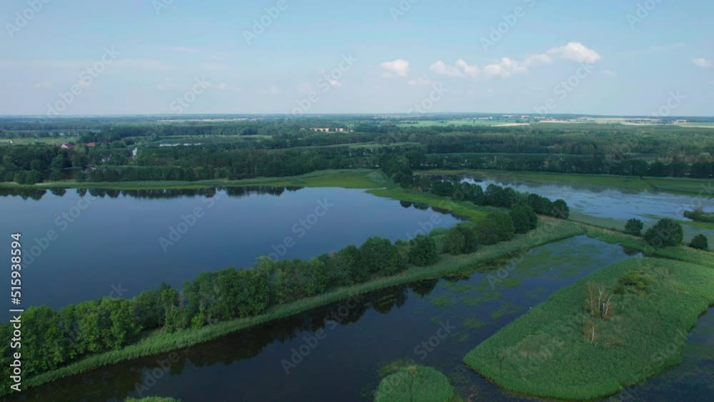 panoramic aerial view of beautiful lakes on a summer day panoramic aerial view of beautiful lakes on a summer day