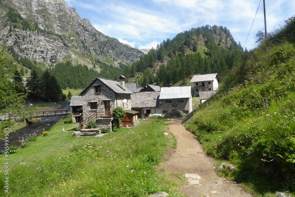 Fototapeta premium swiss alpine village