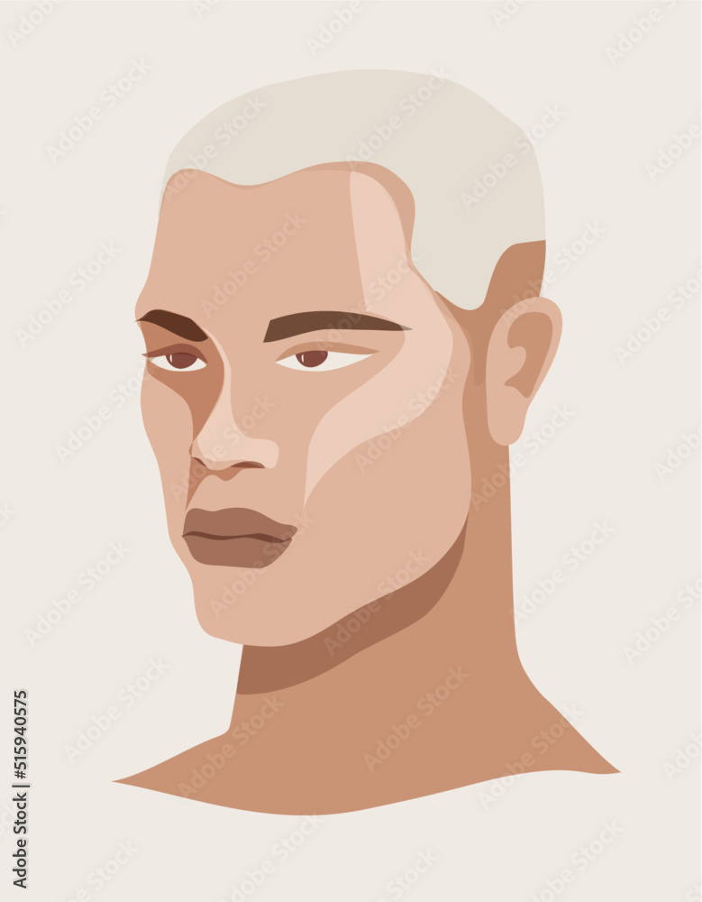 Fashionable man vector portrait
Fashionable man vector portrait