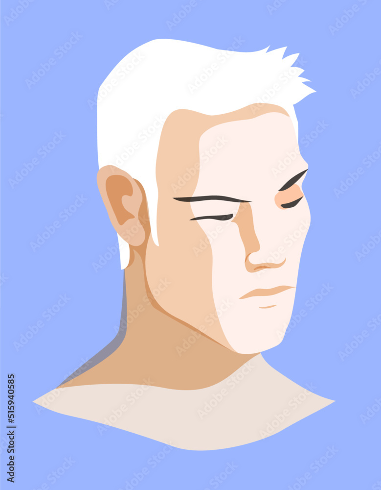 Fashionable man vector portrait
Fashionable man vector portrait