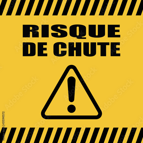 Logo risque de chute.