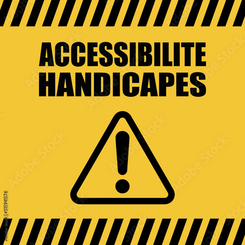 Logo accessibilité handicapés.