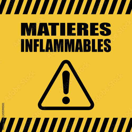 Logo matières inflammables. photo