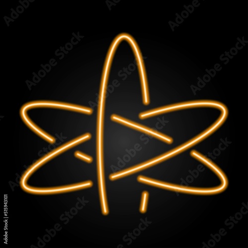 Atheism Angle neon sign, modern glowing banner design, colorful modern design trends on black background. Vector illustration.