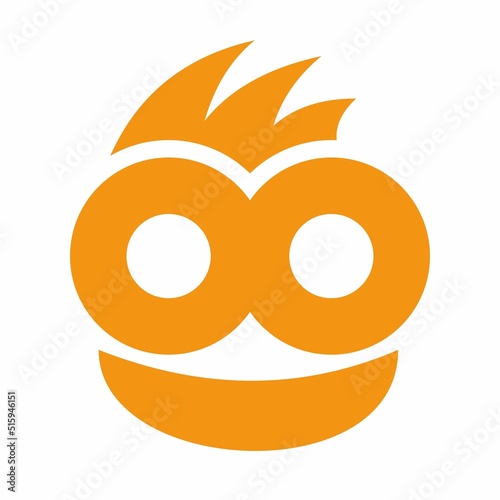 Vector logo of a cool character with a smile