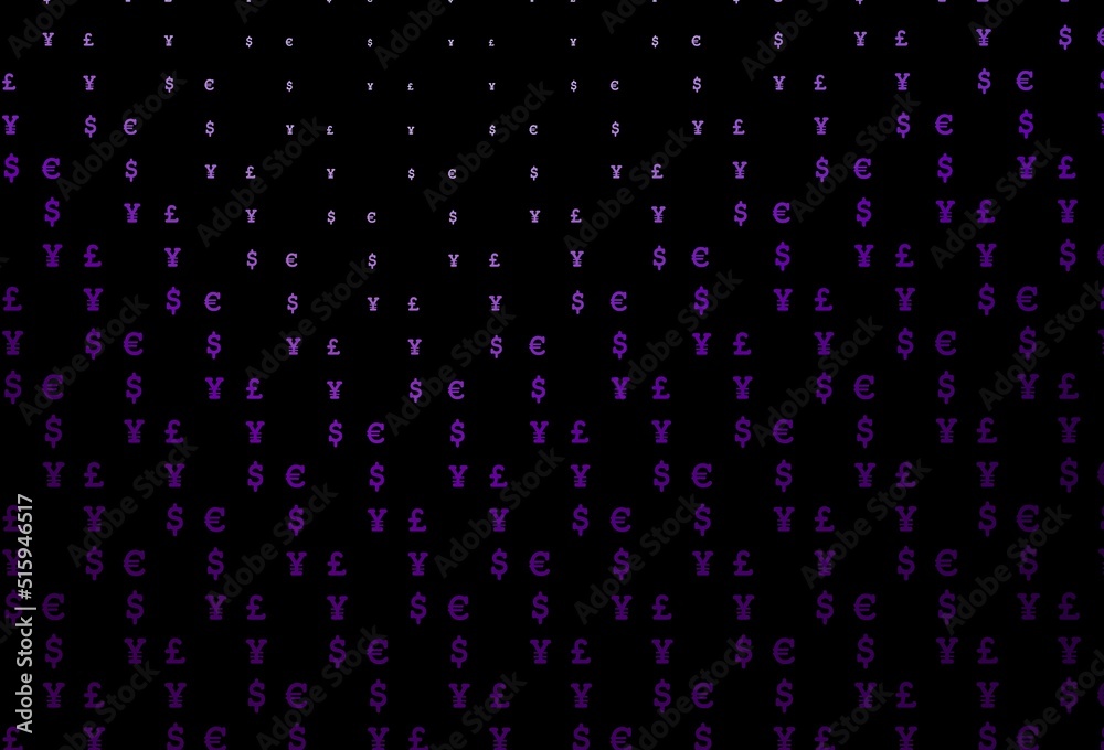 Dark purple vector texture with financial symbols. Dark purple vector texture with financial symbols.