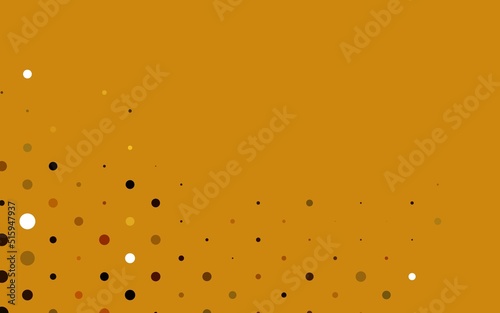 Light Yellow, Orange vector backdrop with dots.