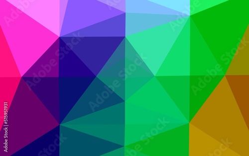 Light Multicolor  Rainbow vector triangle mosaic texture.