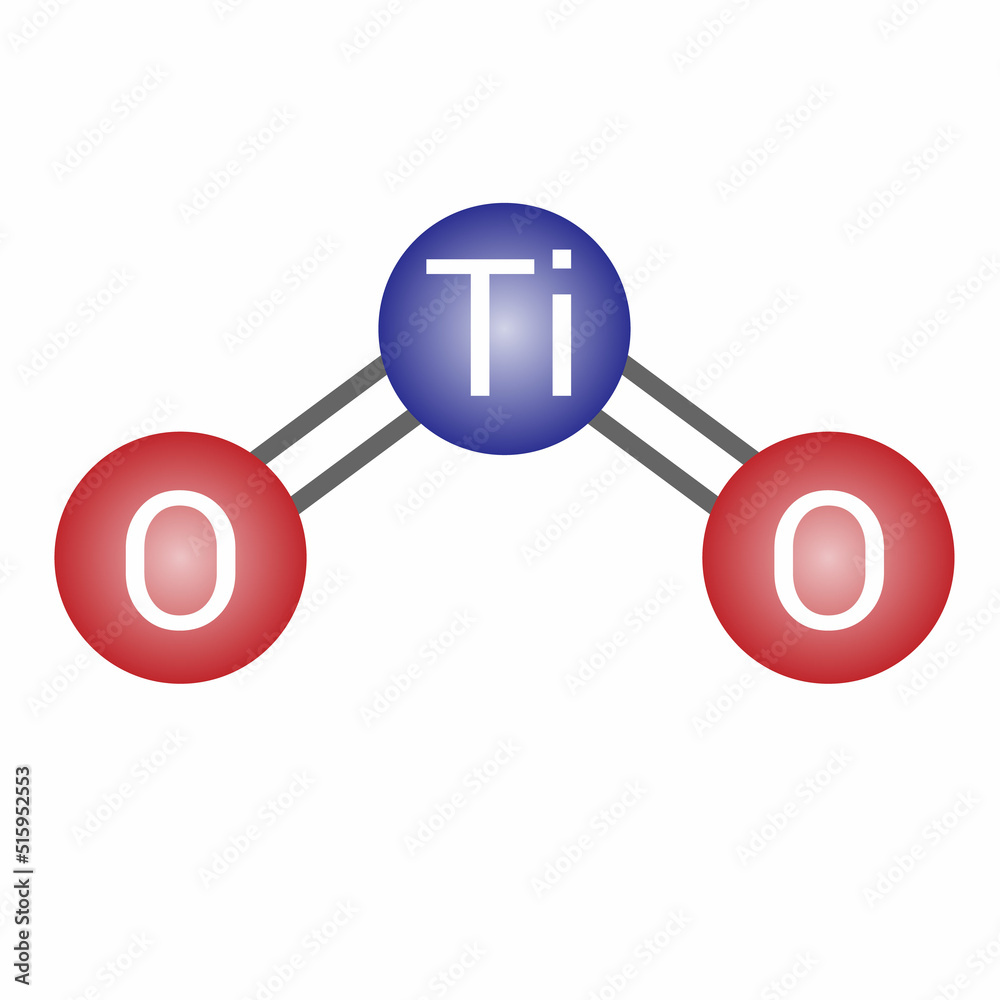 chemical structure of titanium dioxide (TiO2) chemical structure of titanium dioxide (TiO2)