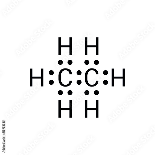 lewis dot structure of ethane C2H6 photo
