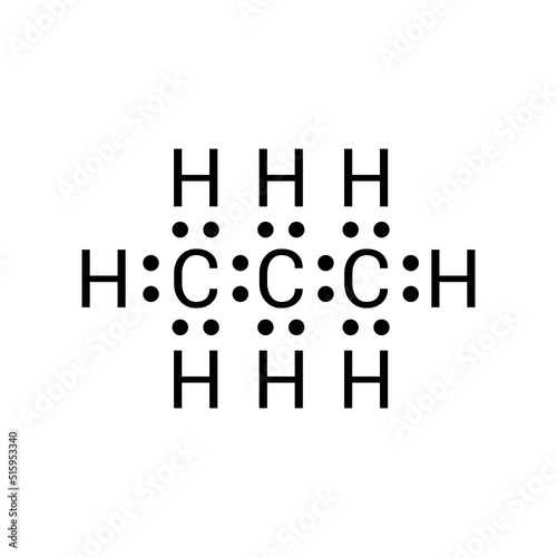 lewis dot structure of propane C3H8