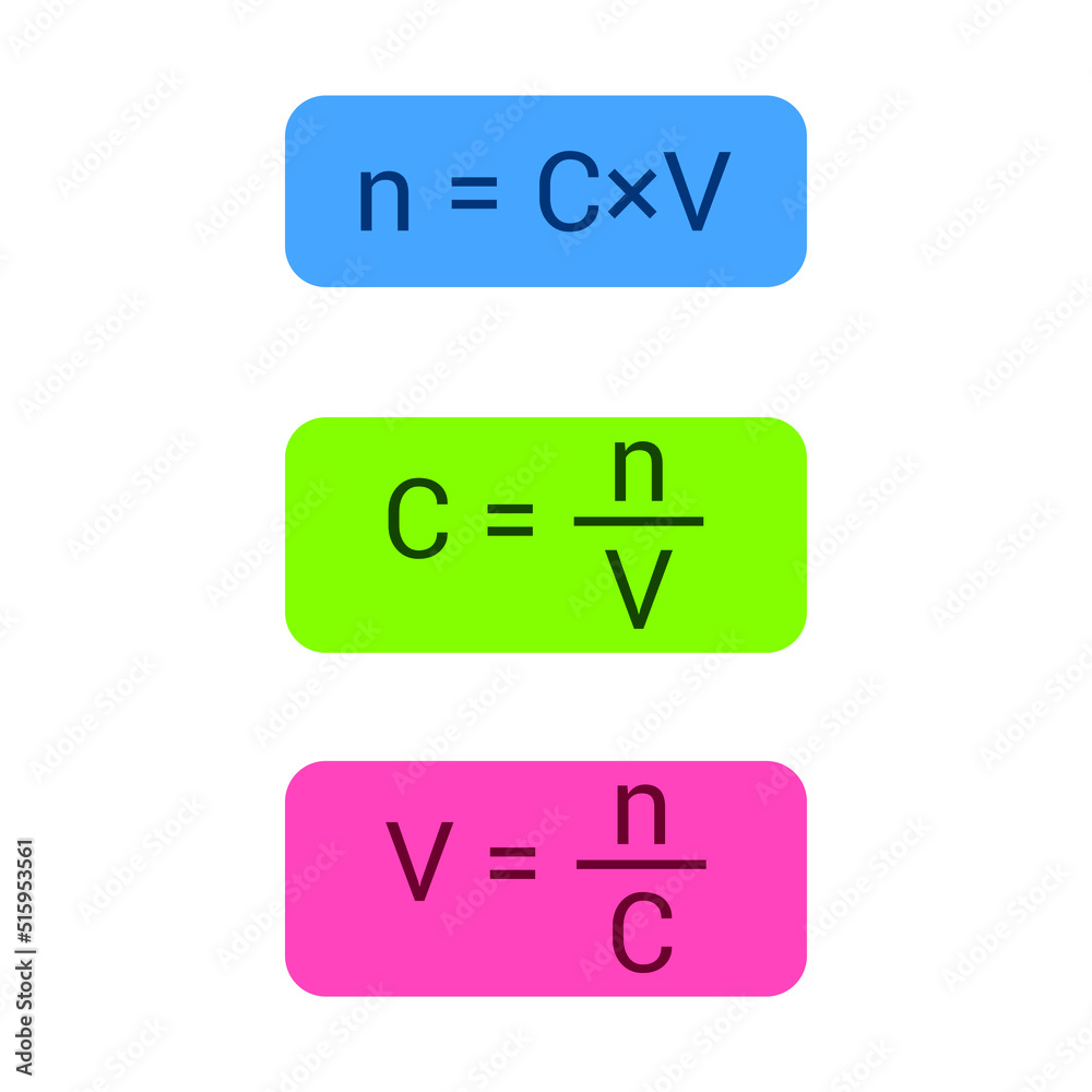 the mole formula in chemistry. Vector illustration isolated on white background. the mole formula in chemistry. Vector illustration isolated on white background.