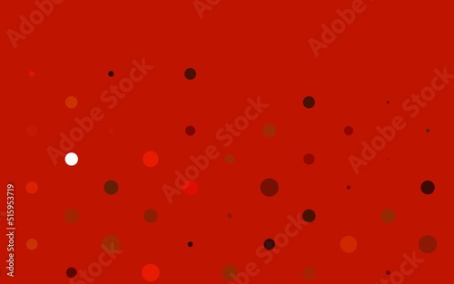 Light Orange vector background with bubbles.