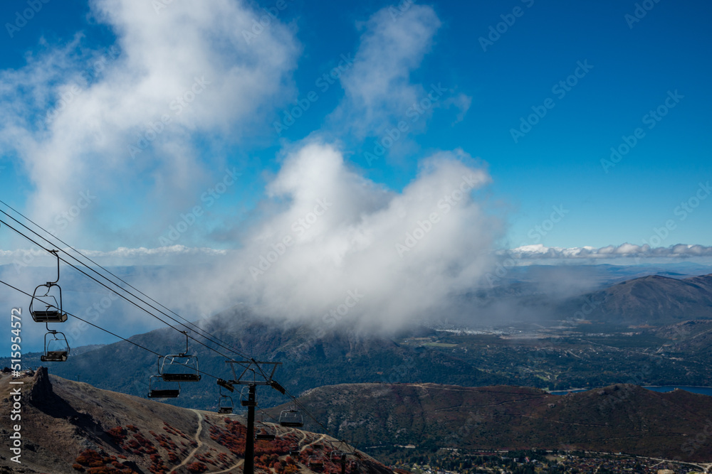 Chairlifts at Cerro Catedral, Bariloche, Argentina