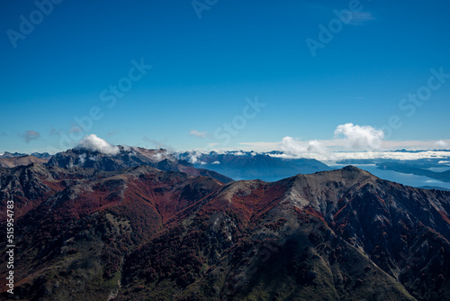 The Andes mountain range in autumn 
