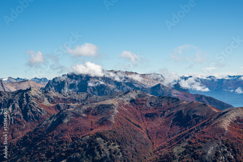 The Andes mountain range in autumn