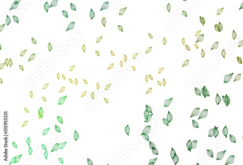 Light Green, Yellow vector sketch background.