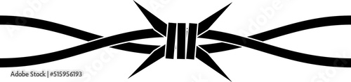 barbed wire icon illustration on white background.eps