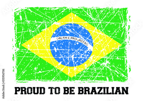 proud to be brazilian flag texture