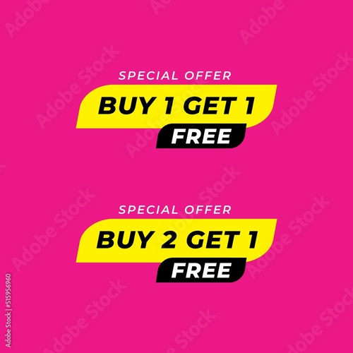 Buy 1 get 1 free banner template