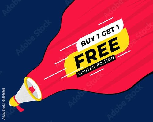 Buy 1 get 1 free banner design temlpate