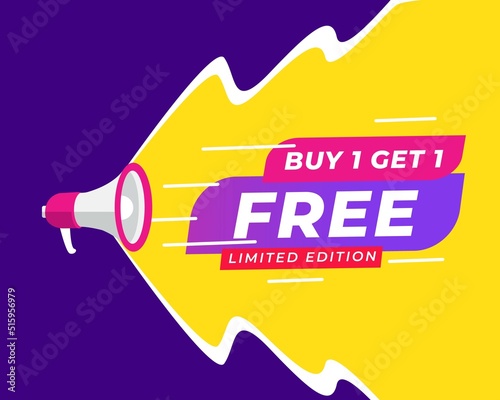 Buy 1 get 1 free banner template