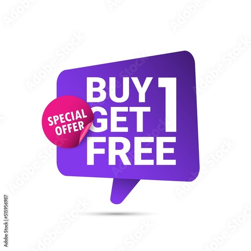 Buy 1 get 1 free badge
