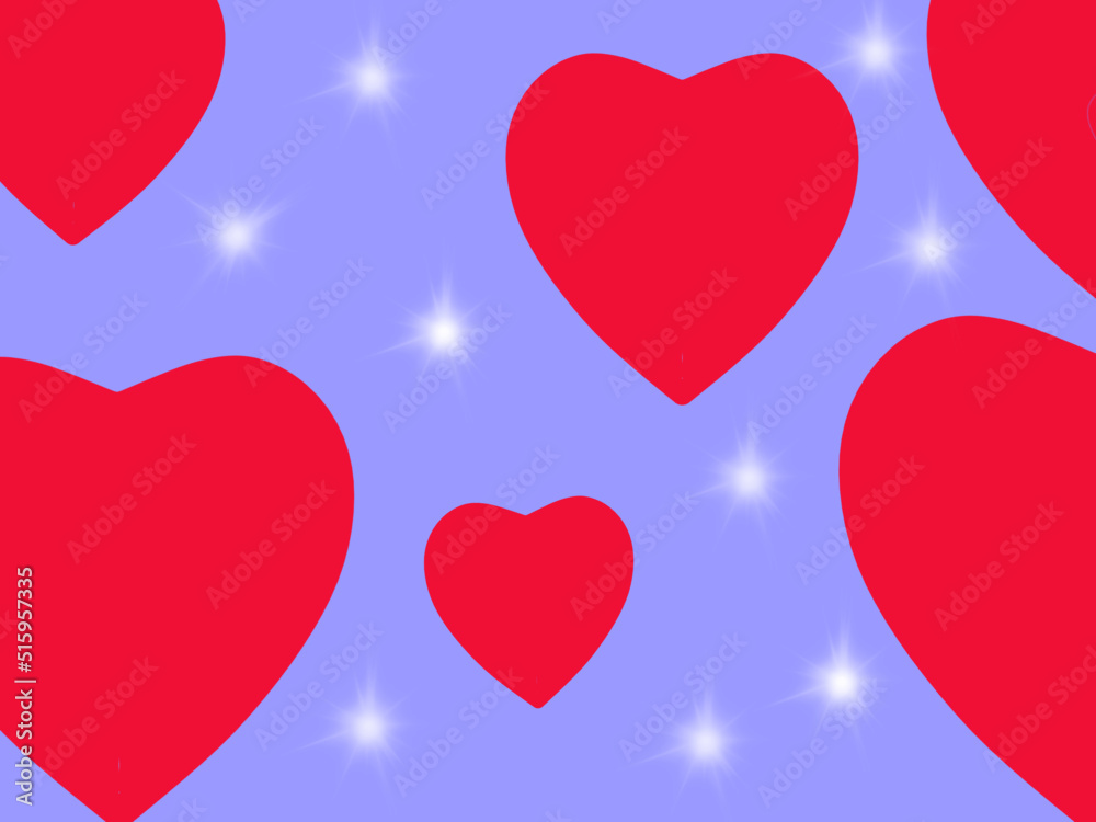 red hearts on sky background,vector red hearts on sky background,vector