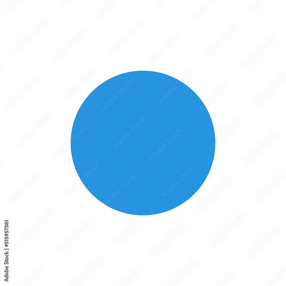 2D circle shape in mathematics. Blue circle shape drawing for kids isolated on white background 2D circle shape in mathematics. Blue circle shape drawing for kids isolated on white background