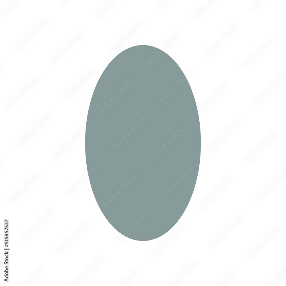 2D oval shape in mathematics. Grey oval shape drawing for kids isolated on white background 2D oval shape in mathematics. Grey oval shape drawing for kids isolated on white background