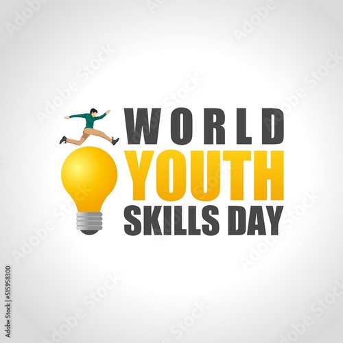 World Youth Skills day theme vector illustration. 