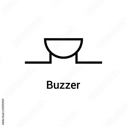 electronic symbol of buzzer vector illustration