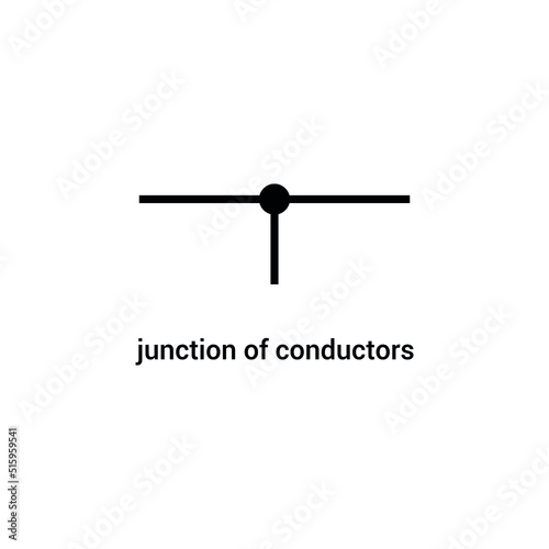 electronic symbol of junction of conductors vector illustration