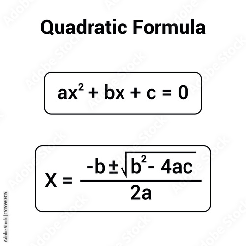 Solving a quadratic equation formula in mathematics
