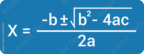Solving a quadratic equation formula in mathematics photo