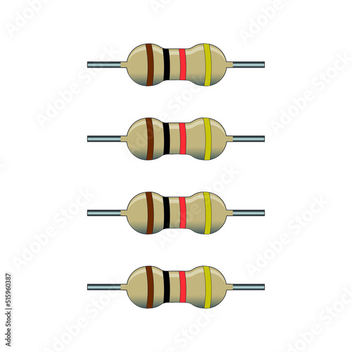 set of carbon film resistor electronic symbol photo