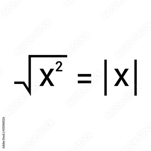 Square root of x real number equal absolute value of x formula.