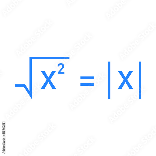 Square root of x real number equal absolute value of x formula.