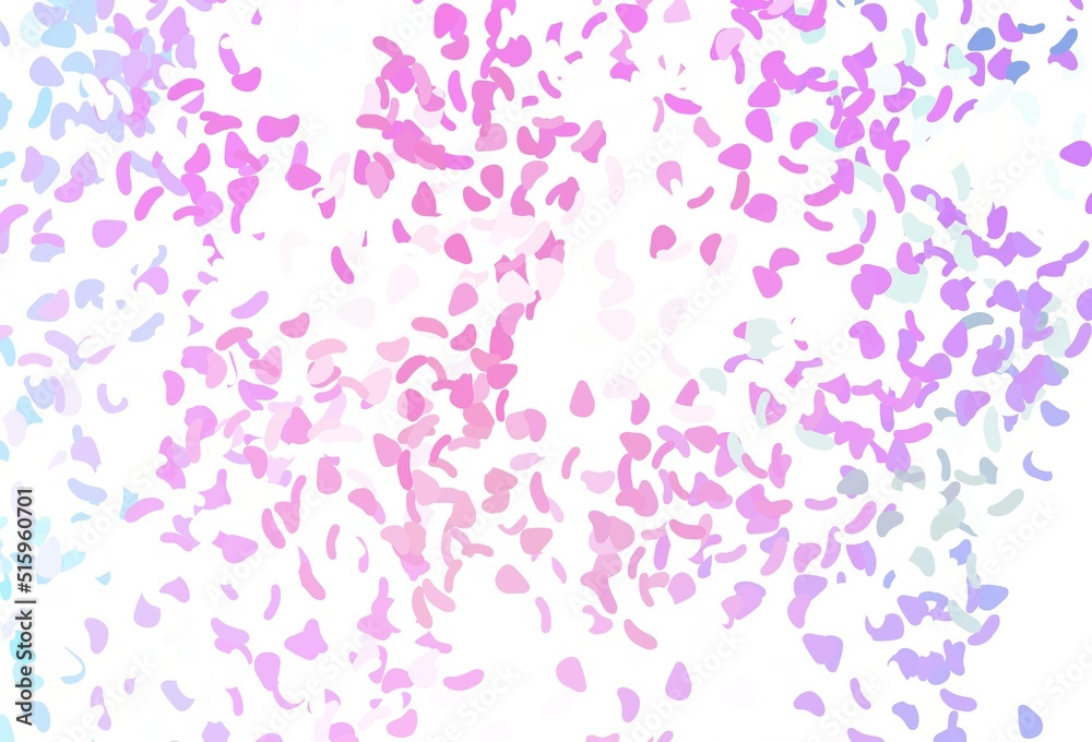 Light pink, blue vector template with memphis shapes.