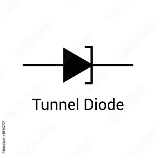 electronic symbol of tunnel diode vector illustration
