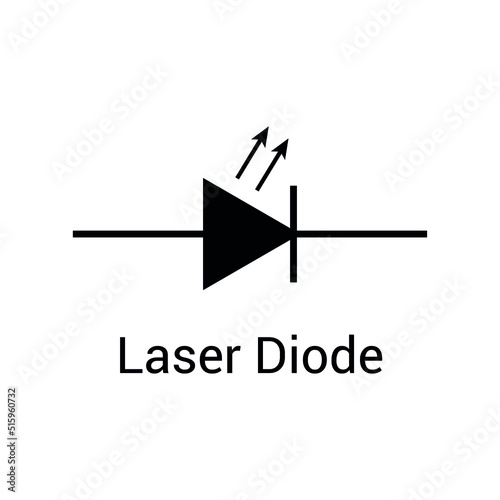 electronic symbol of laser diode vector illustration
