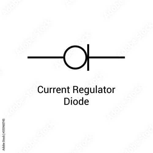 electronic symbol of current regulator diode vector illustration