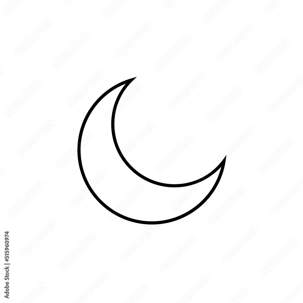 crescent moon icon vector illustration crescent moon icon vector illustration