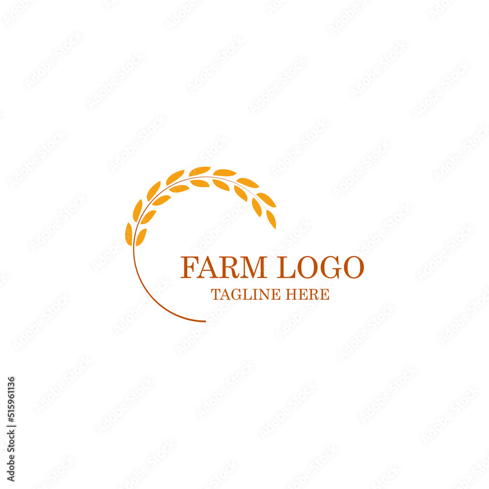 circle with yellow wheat template vector icon design circle with yellow wheat template vector icon design