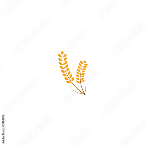 Agriculture Organic Wheat Logo Template Vector Icon Design