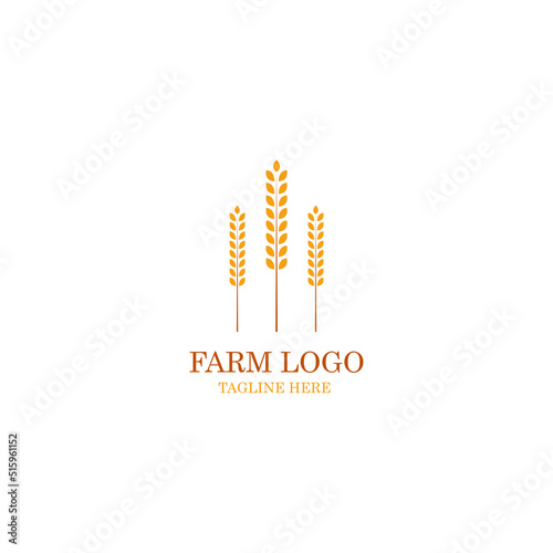 Agriculture Organic Wheat Logo Template Vector Icon Design