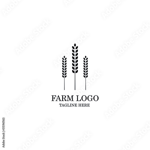 Agriculture Organic Wheat Logo Template Vector Icon Design