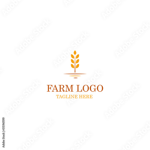 Agriculture Organic Wheat Logo Template Vector Icon Design