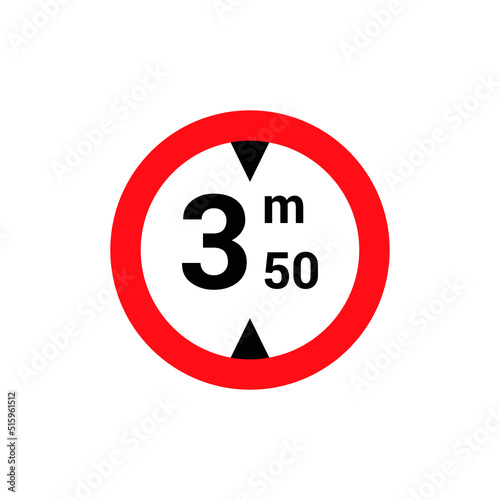 no vehicle over height shown sign