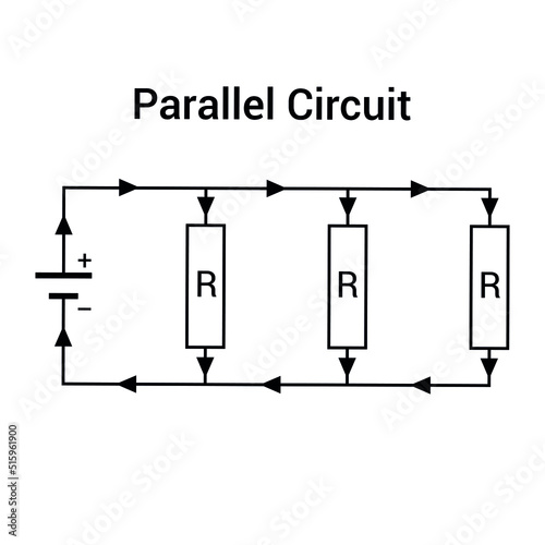 parallel electrical circuits diagram vector